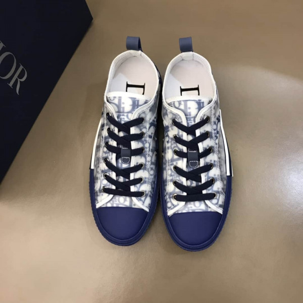 DIOR B23 LOW-TOP SNEAKER IN BLUE DIOR OBLIQUE - CD28 - Image 4