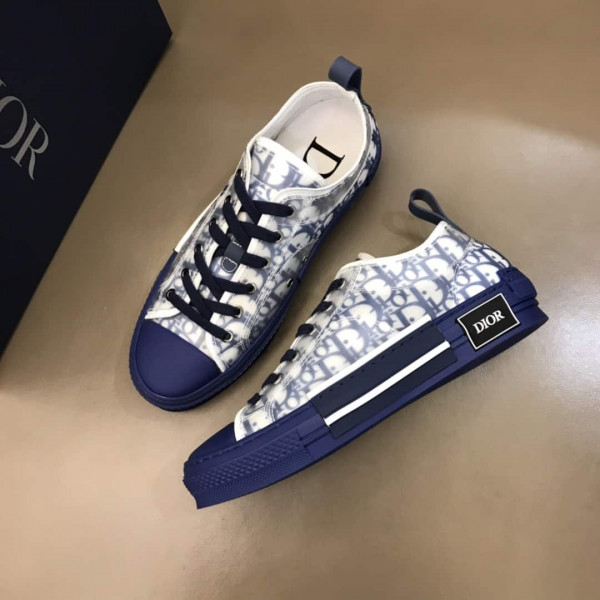 DIOR B23 LOW-TOP SNEAKER IN BLUE DIOR OBLIQUE - CD28 - Image 3