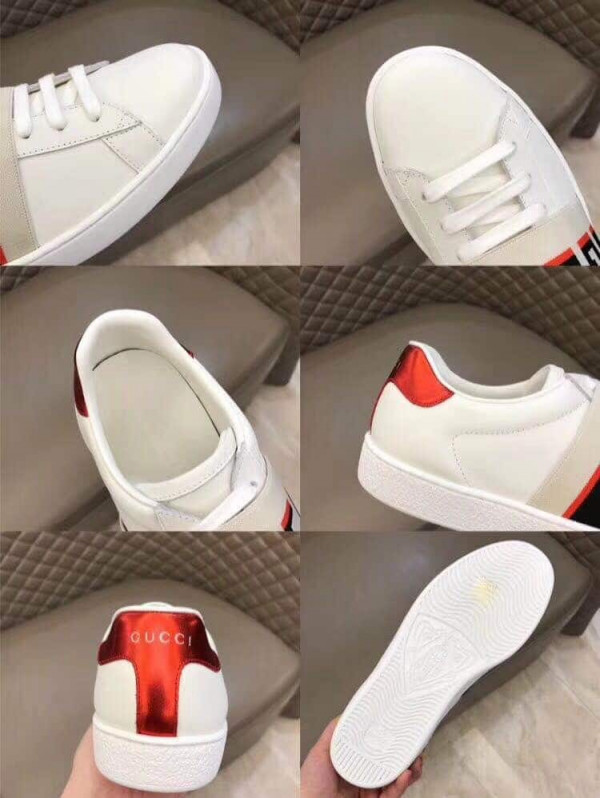 GUCCI STRIPE LEATHER SNEAKER - GC3 - Image 3