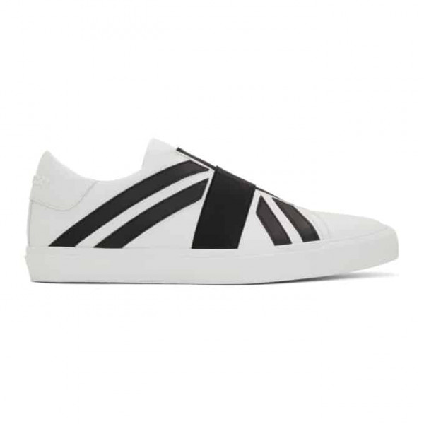 BURBERRY UNION JACK MOTIF SLIP-ON SNEAKERS - BBR11