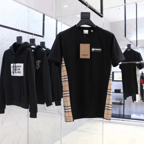 BURBERRY VINTAGE CHECK PANEL T-SHIRT - BBR62 - Image 3