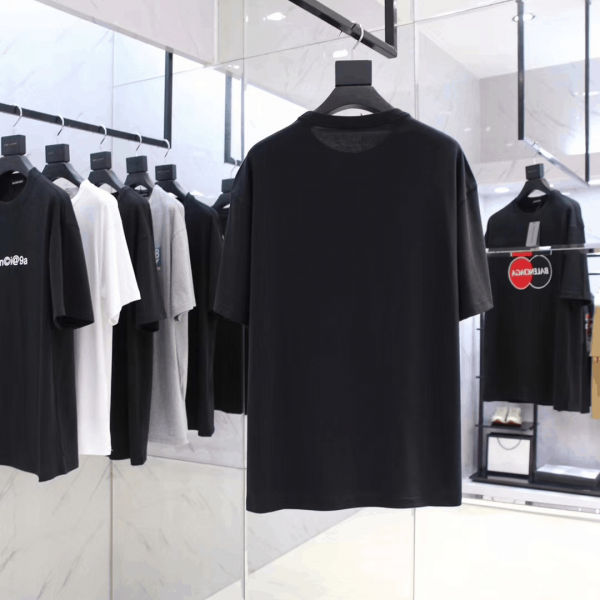 BALENCIAGA UNIFORM LARGE FIT T-SHIRT IN BLACK VINTAGE JERSEY - BB40 - Image 6