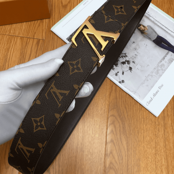 LOUIS VUITTON BELT INITIALES REVERSIBLE MONOGRAM 1W NOIR BLACK/BROWN - B32 - Image 8