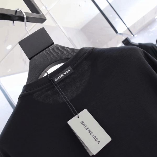 BALENCIAGA UNIFORM LARGE FIT T-SHIRT IN BLACK VINTAGE JERSEY - BB40 - Image 5