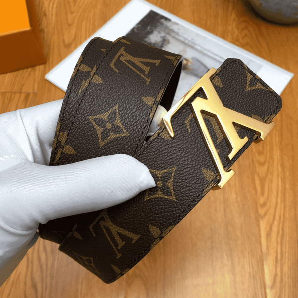 LOUIS VUITTON BELT INITIALES REVERSIBLE MONOGRAM 1W NOIR BLACK/BROWN - B32 - Image 7