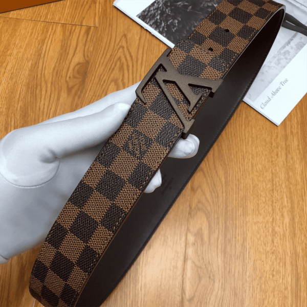 LOUIS VUITTON DAMIER EBENE LV INITIALES BELT - B31 - Image 7