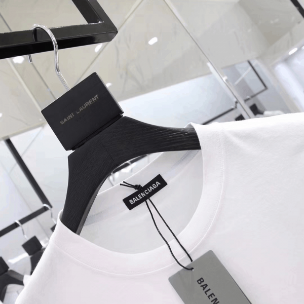 BALENCIAGA POLITICAL CAMPAIGN SMALL FIT T-SHIRT IN WHITE VINTAGE JERSEY - BB38 - Image 4