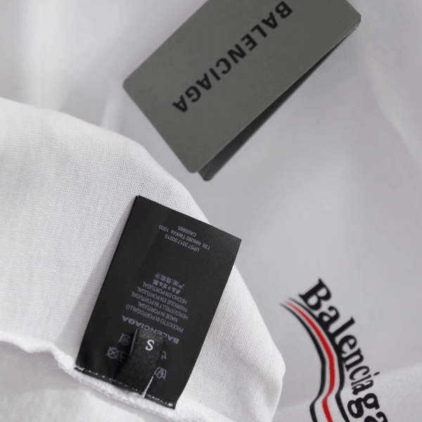 BALENCIAGA POLITICAL CAMPAIGN SMALL FIT T-SHIRT IN WHITE VINTAGE JERSEY - BB38 - Image 5
