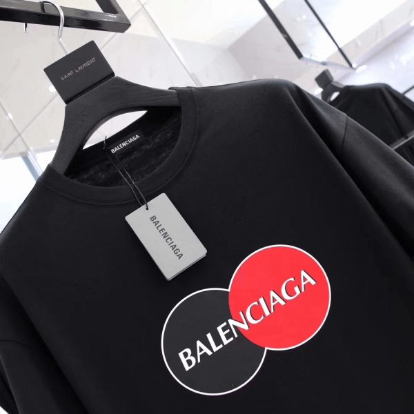 BALENCIAGA UNIFORM LARGE FIT T-SHIRT IN BLACK VINTAGE JERSEY - BB40 - Image 4