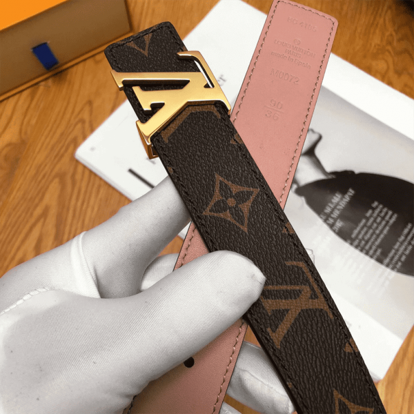 LOUIS VUITTON BELT LV INITIALES REVERSIBLE MONOGRAM ROSE POUDRE - B33 - Image 5