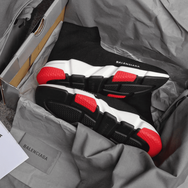 BALENCIAGA SPEED TRAINER BLACK RED - BB9 - Image 4