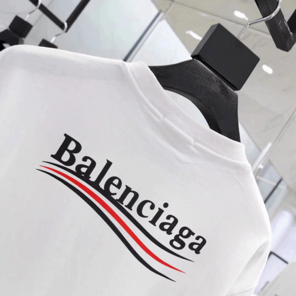 BALENCIAGA POLITICAL CAMPAIGN SMALL FIT T-SHIRT IN WHITE VINTAGE JERSEY - BB38 - Image 6