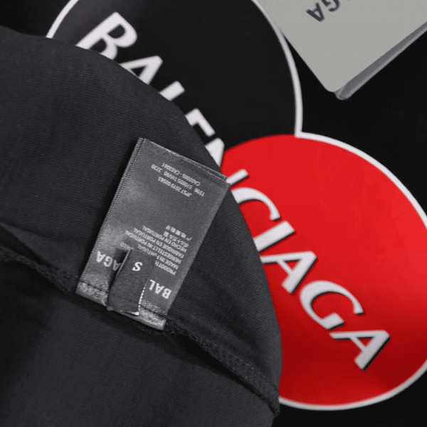 BALENCIAGA UNIFORM LARGE FIT T-SHIRT IN BLACK VINTAGE JERSEY - BB40 - Image 3