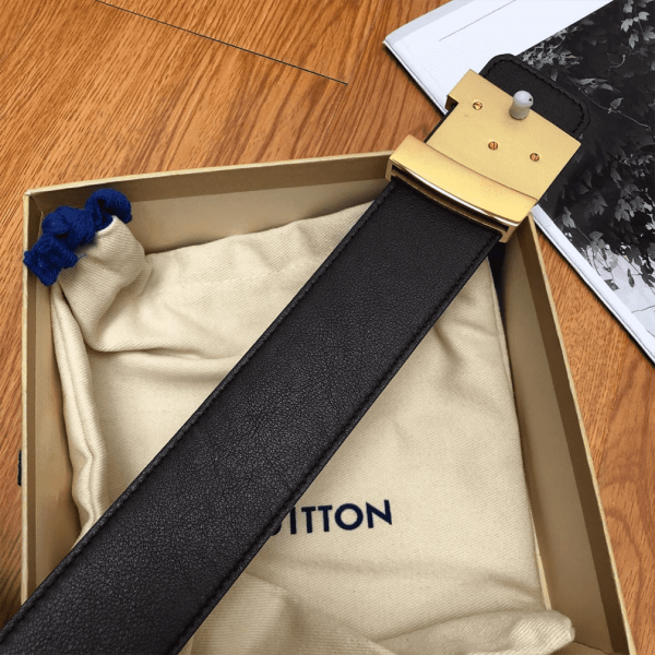 LOUIS VUITTON BELT INITIALES REVERSIBLE MONOGRAM 1W NOIR BLACK/BROWN - B32 - Image 5