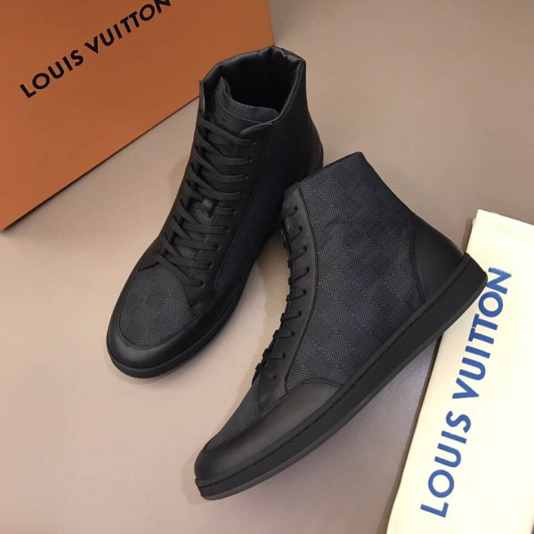 LOUIS VUITTON OFFSHORE HIGH TOP SNEAKER 'BLACK' - LSVT47 - Image 4