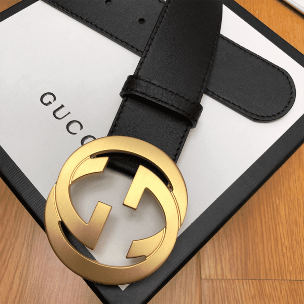 GUCCI INTERLOCKING-G LEATHER BELT - B5 - Image 3