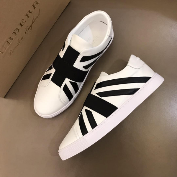 BURBERRY UNION JACK MOTIF SLIP-ON SNEAKERS - BBR11 - Image 3