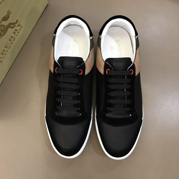 BURBERRY LEATHER AND HOUSE CHECK SNEAKERS - BBR26 - Image 3