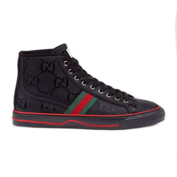 BLACK GUCCI OFF THE GRID HIGH TOP SNEAKER - GC141