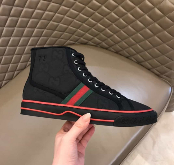 BLACK GUCCI OFF THE GRID HIGH TOP SNEAKER - GC141 - Image 2
