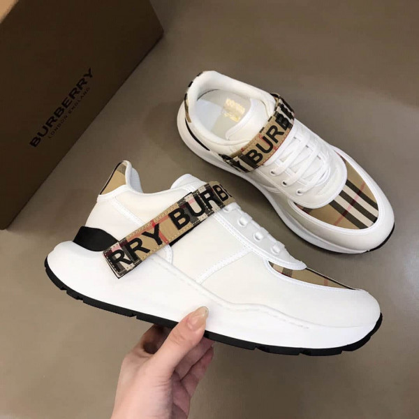 BURBERRY LOGO STRAP SNEAKERS - BBR55 - Image 6