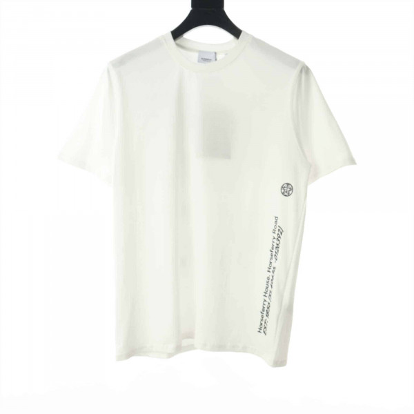 Burberry White Carrick Coordinate T-Shirt - BBRS09