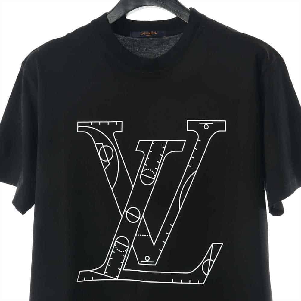 Louis Vuitton NBA Front And Black Print T-Shirt - LSVTS01