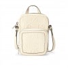 GG EMBOSSED MINI BAG IN WHITE LEATHER