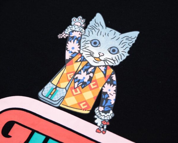 GUCCI UPSIDE-DOWN CAT T-SHIRT - GCS159 - Image 3