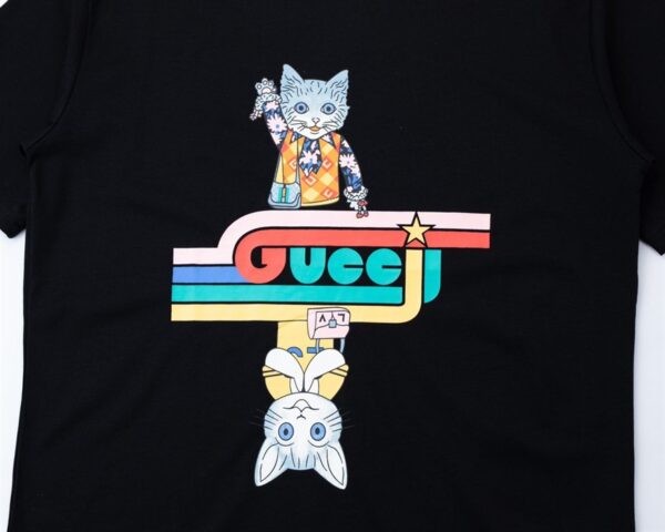 GUCCI UPSIDE-DOWN CAT T-SHIRT - GCS159 - Image 2