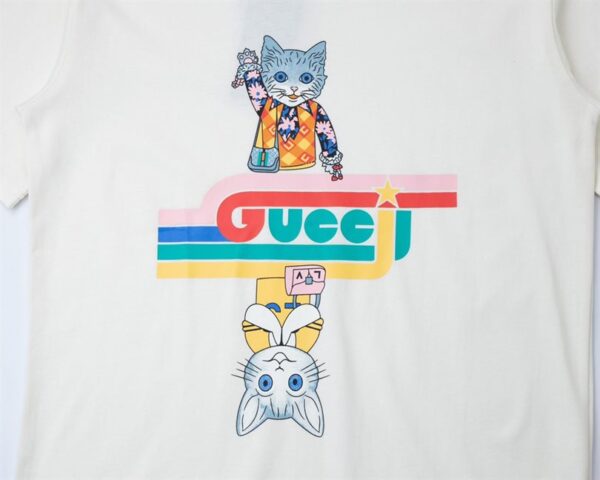 GUCCI UPSIDE-DOWN CAT T-SHIRT - GCS158 - Image 2