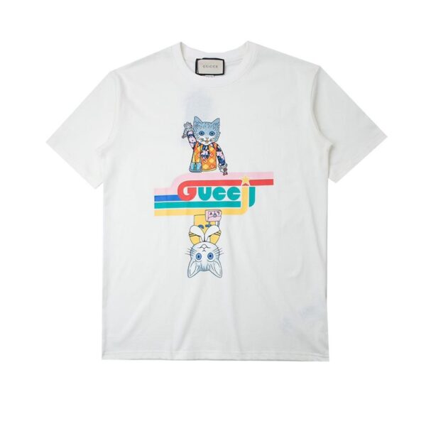 GUCCI UPSIDE-DOWN CAT T-SHIRT - GCS158