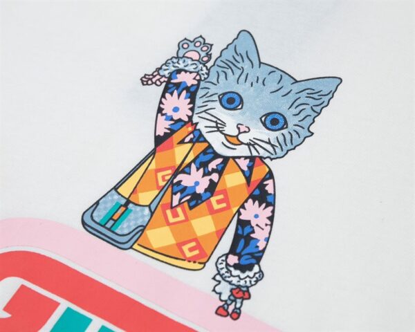 GUCCI UPSIDE-DOWN CAT T-SHIRT - GCS158 - Image 3