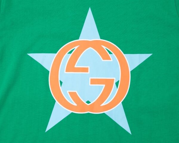 GUCCI INTERLOCKING G STAR PRINT COTTON T-SHIRT - GCS154 - Image 3