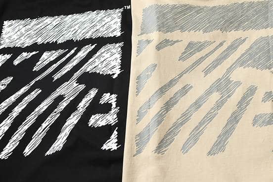 OW Irregular Lines Flying Thread Embroidery T-Shirt – OW61 - Image 6