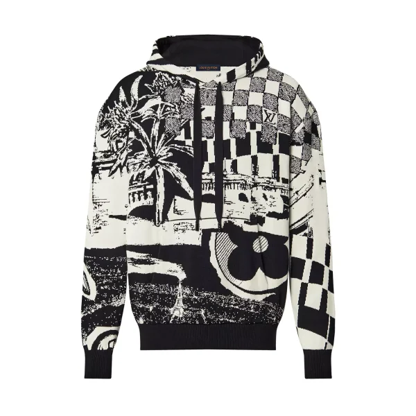 Louis Vuitton Parisian Collage Jacquard Hoodie - SLV042