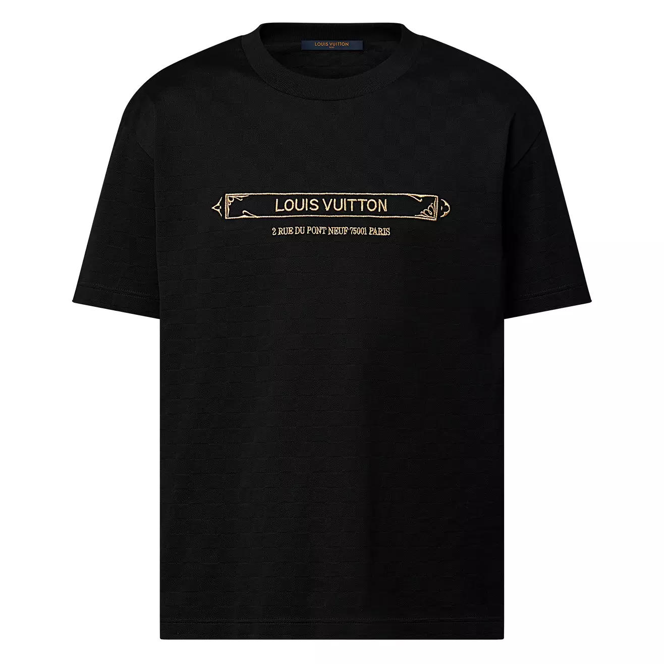 EMBELLISHED DAMIER PIQUE T-SHIRT - LSVT0287