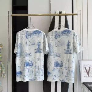 PRINTED COTTON PIQUE T-SHIRT - LSVT0314