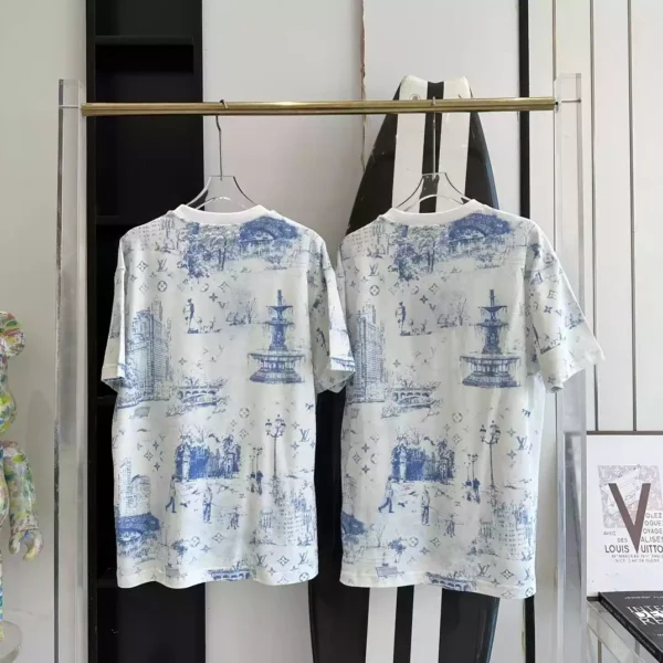 PRINTED COTTON PIQUE T-SHIRT - LSVT0314
