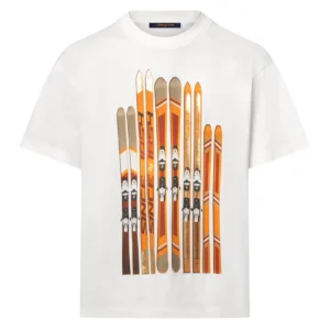 PRINTED COTTON T-SHIRT IN WHITE - LSVT0313
