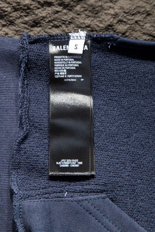 Balenciaga Tape Type Ripped Pocket Hoodie - SBH042