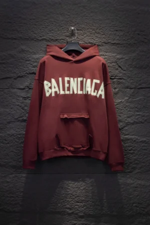 Balenciaga Tape Type Ripped Pocket Hoodie - SBH043