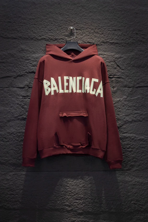 Balenciaga Tape Type Ripped Pocket Hoodie - SBH043