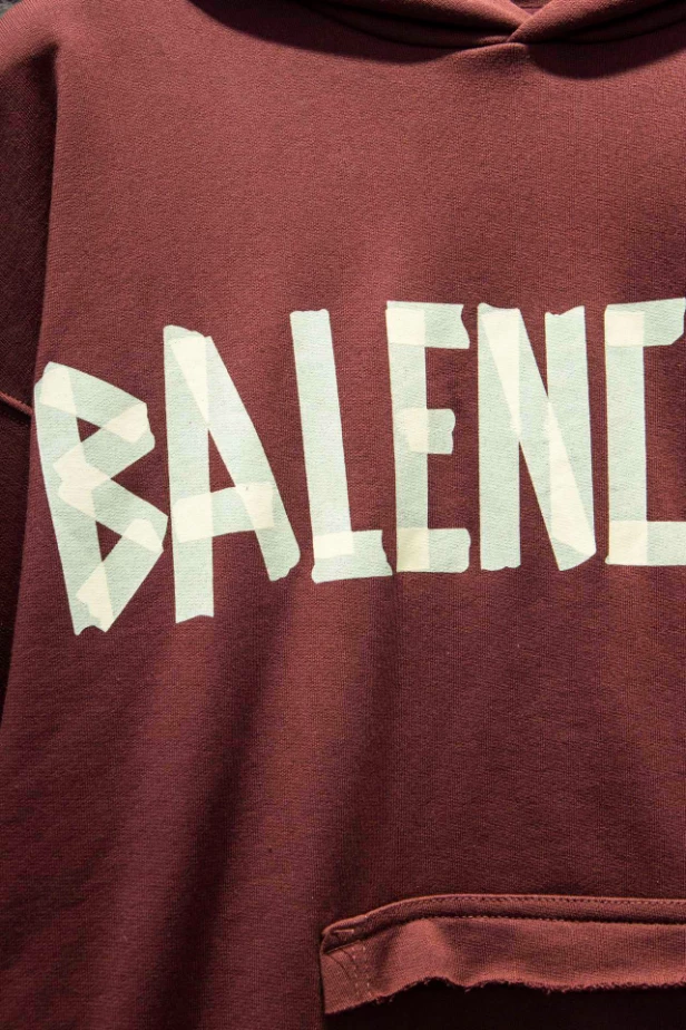 Balenciaga Tape Type Ripped Pocket Hoodie - SBH043