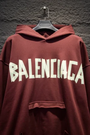 Balenciaga Tape Type Ripped Pocket Hoodie - SBH043