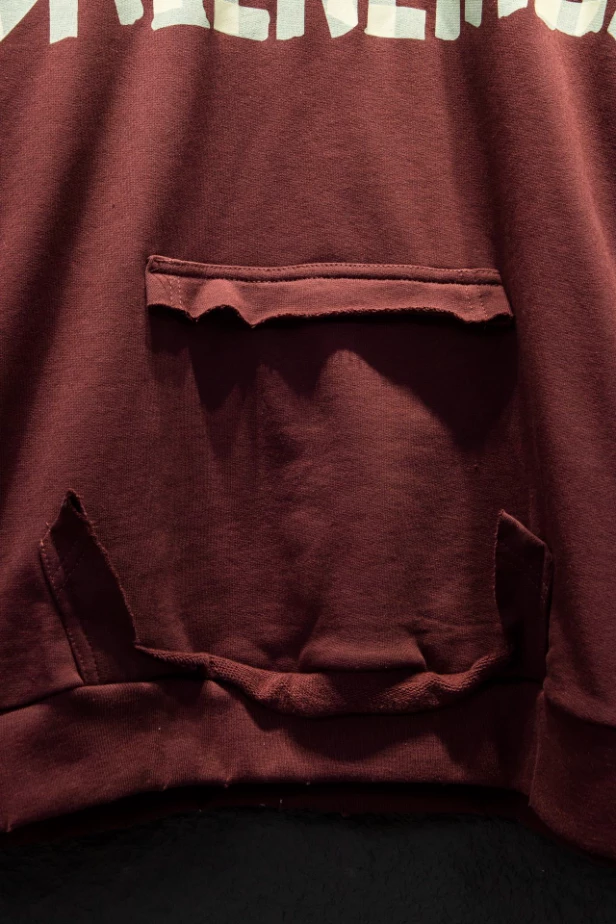 Balenciaga Tape Type Ripped Pocket Hoodie - SBH043