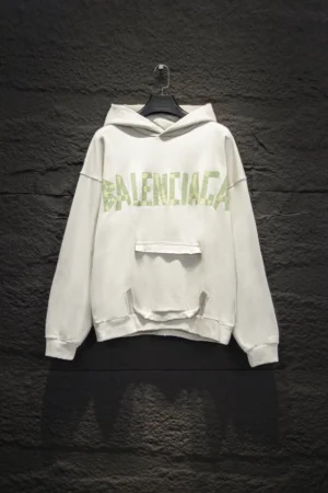 Balenciaga Tape Type Ripped Pocket Hoodie - SBH044