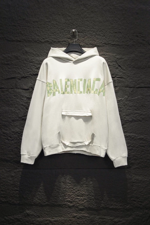 Balenciaga Tape Type Ripped Pocket Hoodie - SBH044