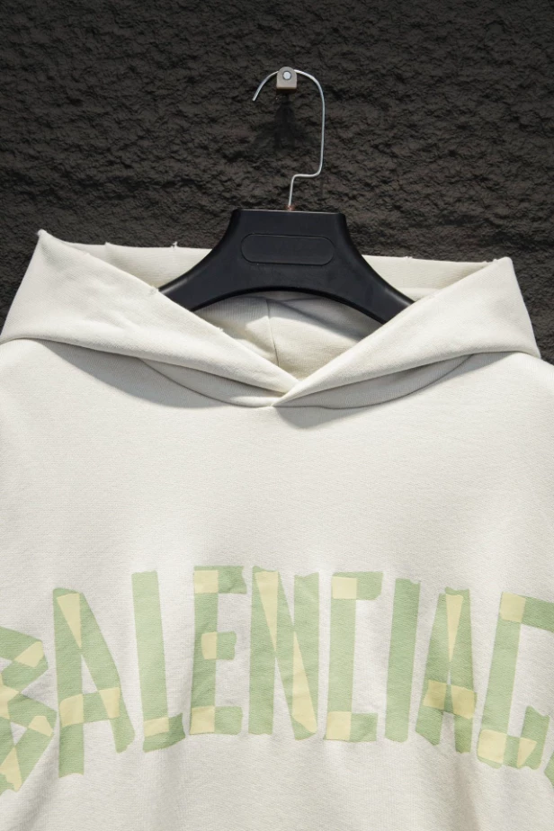 Balenciaga Tape Type Ripped Pocket Hoodie - SBH044