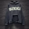 Balenciaga Tape Type Ripped Pocket Hoodie - SBH046